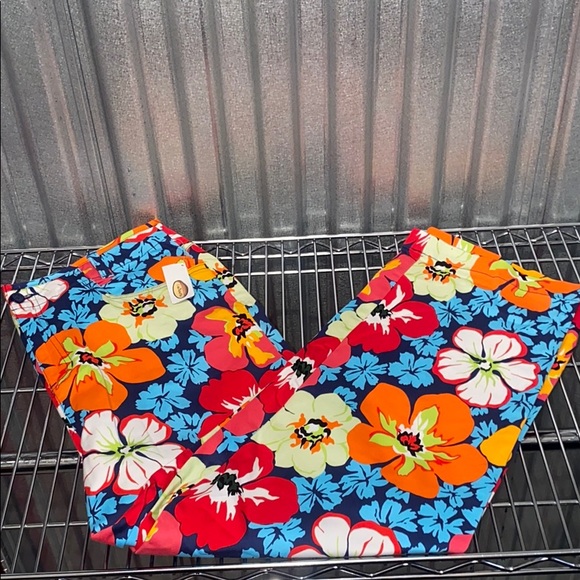 Talbots Pants - Talbots summer floral crop pants NEW size 8